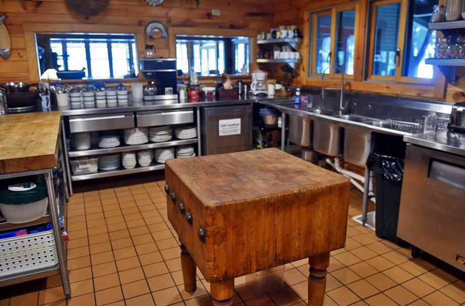 Kitchen inside the lodge